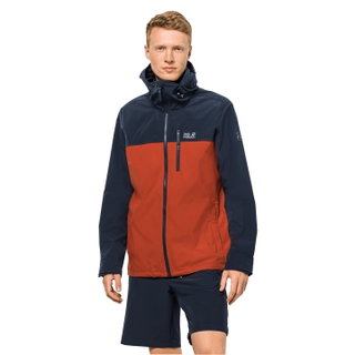 Jack Wolfskin Windjacke Desert Wind (winddicht, wasserabweisend, PFC-frei) rot Herren